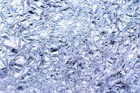 Silver foil texture with mirror shiny surface for background
