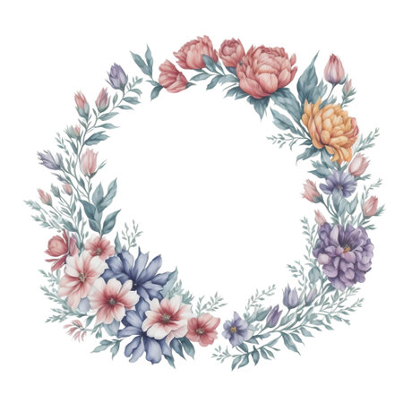 Beautiful pink roses frame on transparent background. transparent background. Generative AI art.の素材