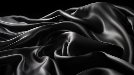 Abstract black wavy background for black friday, ai generatedの素材