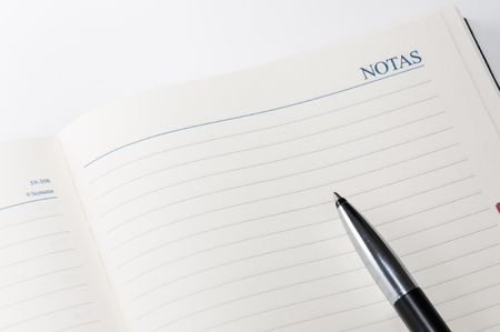 Open book and penの写真素材