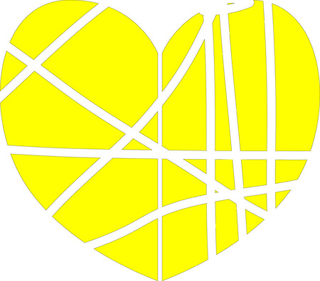 Vector heart made from color stripesのイラスト素材