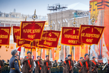 MOSCOW, RUSSIA - NOVEMBER 07, 2016: Parade dedicated to November 7, 1941 on Red Square in Moscow. 75th anniversary.のeditorial素材