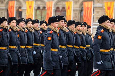 MOSCOW, RUSSIA - NOVEMBER 07, 2016: Parade dedicated to November 7, 1941 on Red Square in Moscow. 75th anniversary.のeditorial素材