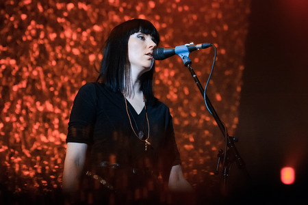 MOSCOW, RUSSIA - FEBRUARY 04, 2017: Norwegian folk nordic ethnic band Wardruna performing live at...