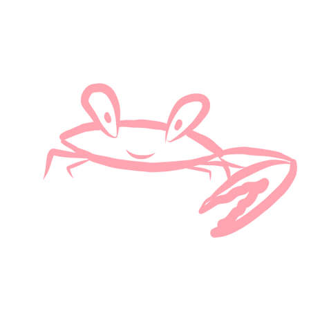 silhouette of blue jellyfish doodle. figure pink octopus line vector illustration foe clip artのイラスト素材