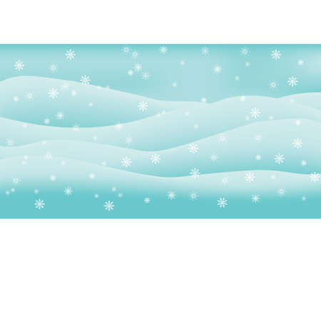 White snowflakes on a background of snowy hills abstractのイラスト素材