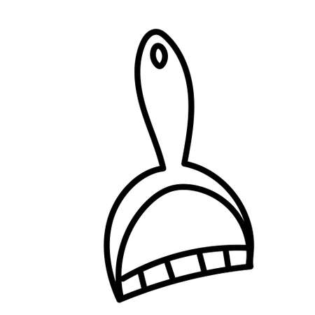 scoop for cleaning. vector hand drawn doodle style elementのイラスト素材