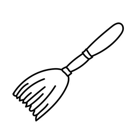 broom. vector hand drawn doodle style elementのイラスト素材