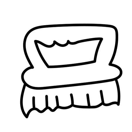 cleaning brush. vector hand drawn doodle style elementのイラスト素材