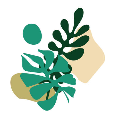 beautiful abstract composition of figures. minimalistic landscape. Abstract landscape design for covers, posters, prints, wall art in a minimalist style. Vectorのイラスト素材