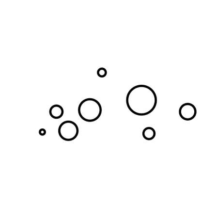 soap bubbles hand drawn doodle style vector illustration elementのイラスト素材