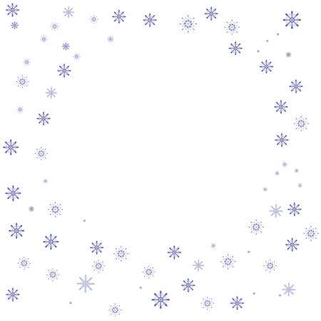 very peri snowflake element clip art handdrawnのイラスト素材
