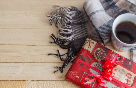 Christmas gift, gloves and tea
の写真素材