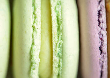 Macaroons close-up. Horizontal photos. delicious macaroonsの写真素材