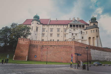 Krakow, Poland - October, 2015: Wawel Danish Tower in Wawel castle in Krakow. Built at the behest of King Casimir III the Great. The castle, being one of the largest in Polandのeditorial素材