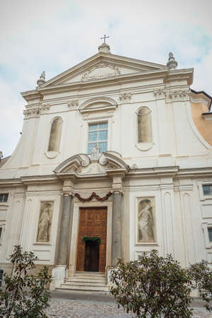 Old medieval cathedral of Santa Maria della Carita. Santa Maria della Carita or just known as the Carita, is a Baroque-style, Roman Catholic church located in Brescia,Italy. Italian baroque church.の写真素材