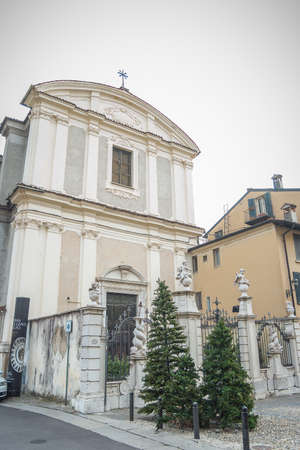 Brescia, Italy - December, 2015: Old medieval cathedral of San Zeno al Foro. Chiesa di San Zeno al Foro is a Baroque-style, Roman Catholic church located in Brescia,Italy.のeditorial素材