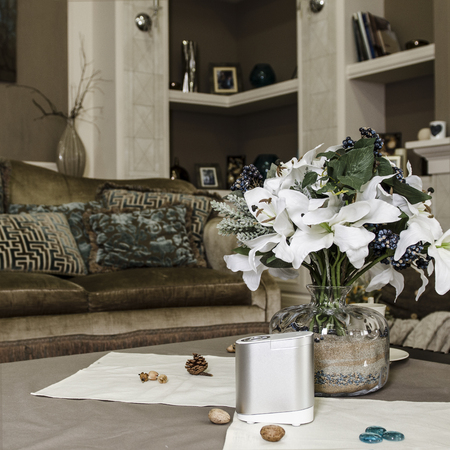 air humudifier in Living room, on the tableの写真素材