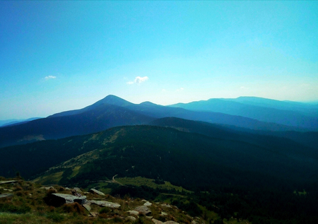 in the mountainsの写真素材