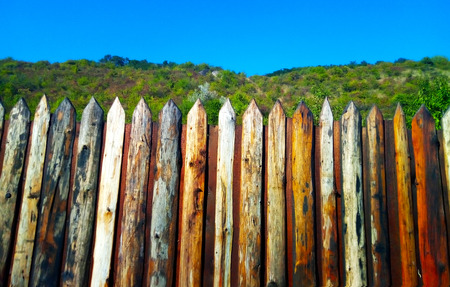 wooden fenceの写真素材