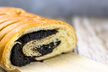 Sourdough cake with cocoa filling.の写真素材