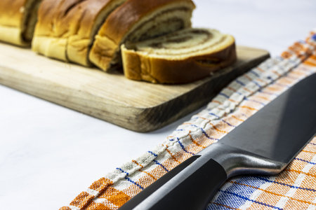Sourdough cake with walnut filling.