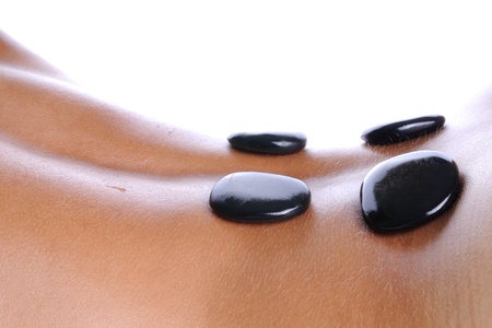 Massage - lava stoneの写真素材