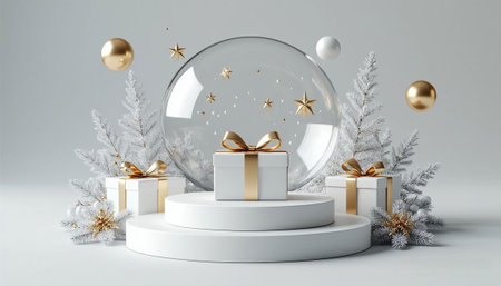 Modern Winter Sale Banner with Snowflakes on Blue Backgroundの写真素材