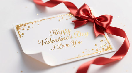 Luxury Love Design with Metallic Details and Satin Bowの写真素材