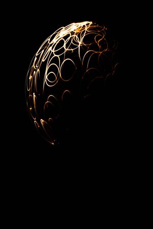 Painting geometric patterns with lightの写真素材