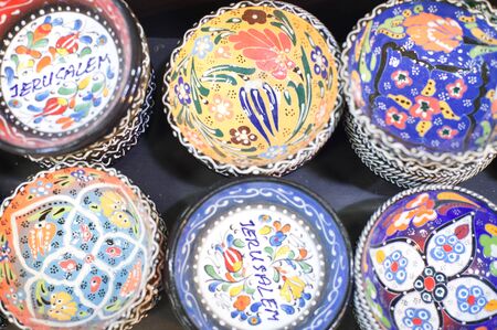 handmade ceramic dishesの写真素材