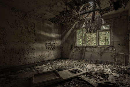abandoned sanatorium buildingの写真素材