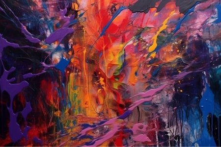 Abstract background - oil paint on canvas, abstract background for design. Generative AIの素材