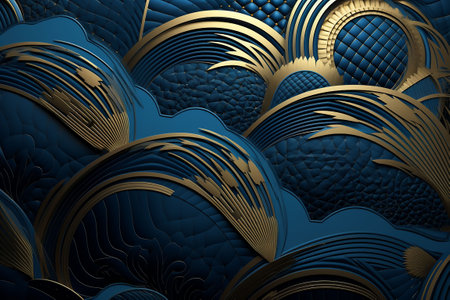 Sophisticated art deco chic: patterns and geometry in one stunning pattern. Generative AIの素材