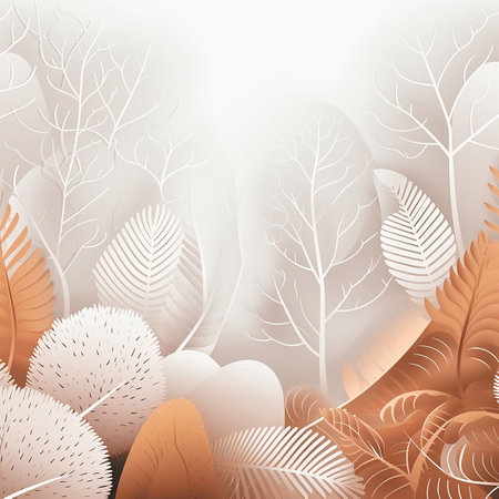 Abstract background with autumn leaves. Free space for your design. Generative AIの素材
