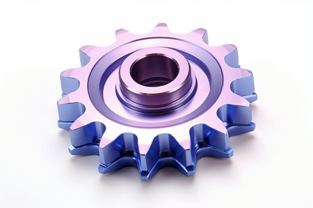 Gear wheel on white background. Computer generated image. 3D rendering. Generative AIの素材