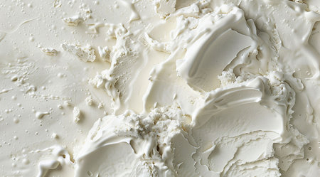 Cream cheese background. Texture of dairy products. Top view.の素材