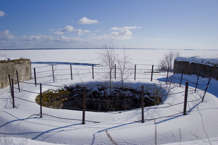 A military mine for weapons at Fort Totlebin in the Leningrad Region in Russiaの写真素材