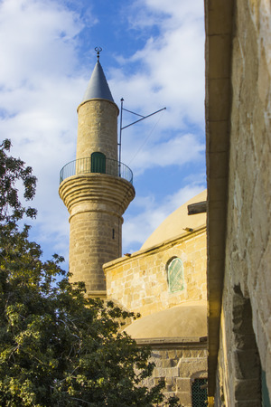 Mosque view from outside in the city of Larnaca Cyprusの写真素材
