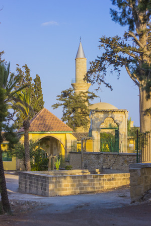 Mosque view from outside in the city of Larnaca Cyprusの写真素材