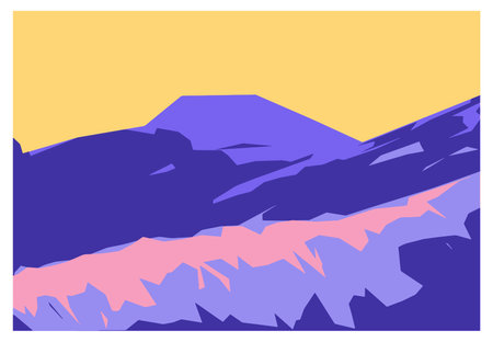 Color mountians, abstract surface, modern background, vector design Illustration.のイラスト素材