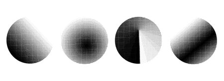 Sand halftone texture grainy noise background. Dot pattern vector gradient. Abstract black white grunge effect. Round dust spray. Circle dotwork shape. Monochrome collage element, scatter brush formのイラスト素材