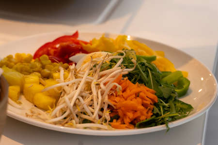 salad plate ready to eat.healthy food concept.