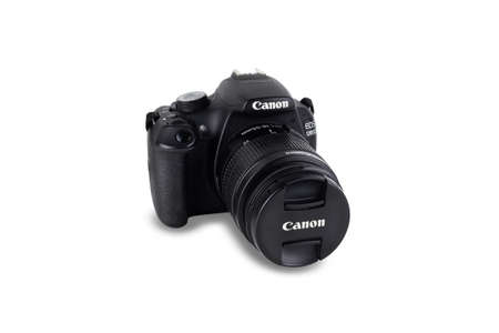 Canon EOS 1200D camera isolated on white background