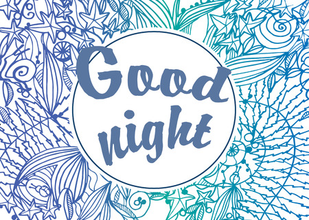 watercolor doodle pattern, good morningのイラスト素材