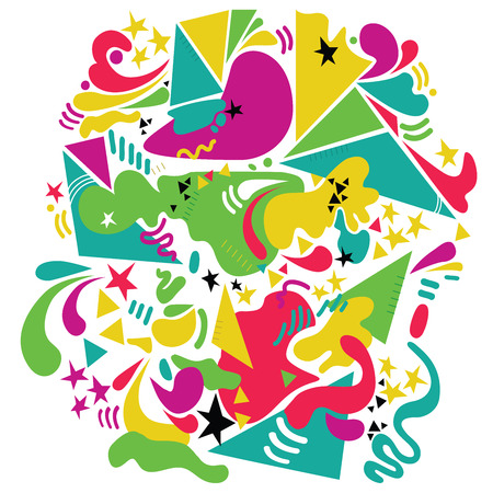 bright abstract elements setのイラスト素材