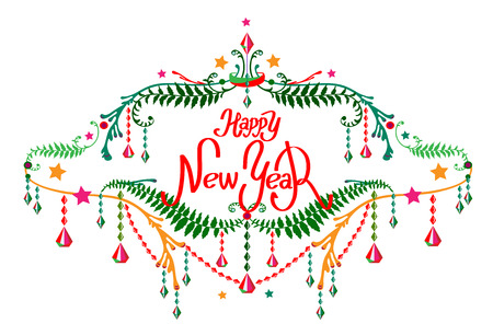 happy new year designのイラスト素材