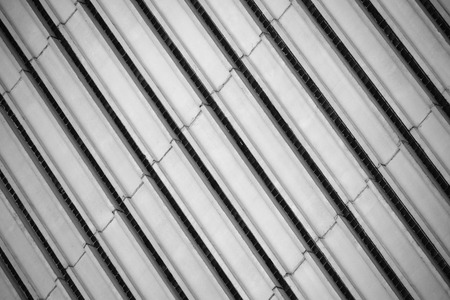 Grey stripes of concrete facade wall patternの写真素材