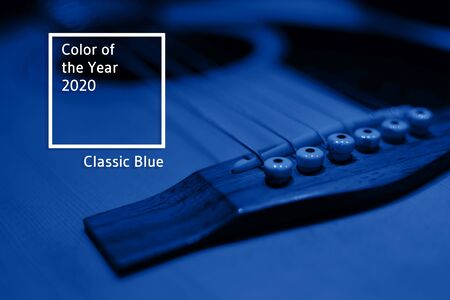 Fragment of the body of acoustic guitar.の写真素材