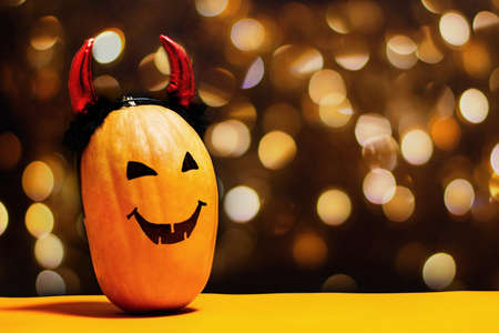 Scary pumpkin for Halloween.の写真素材